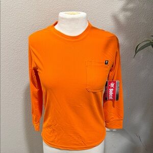 Bold Orange Long Sleeve Men's Tee by